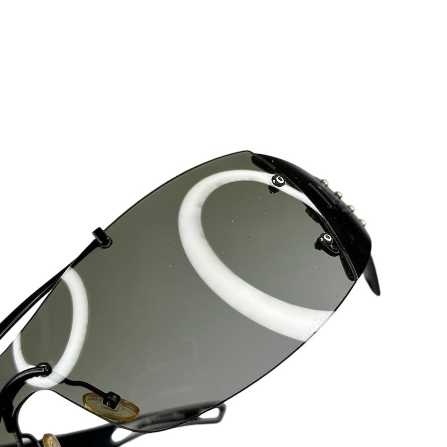 DIOR DIORITO 2 SHIELD SUNGLASSES - BLACK