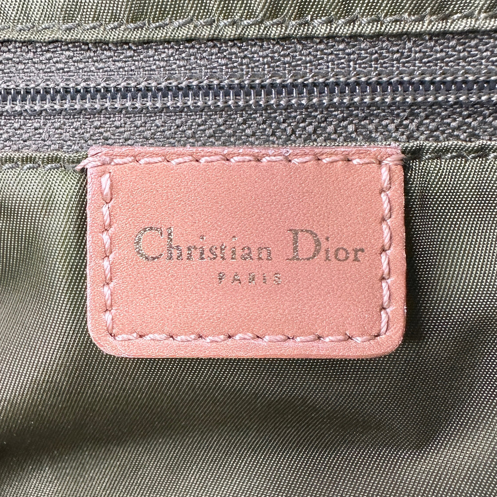 DIOR GREEN TROTTER CANVAS MINI BOSTON BAG