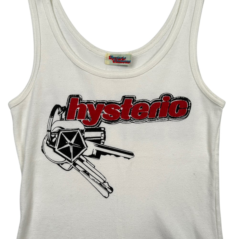 HYSTERIC GLAMOUR 'KEYS' TANK TOP - WHITE