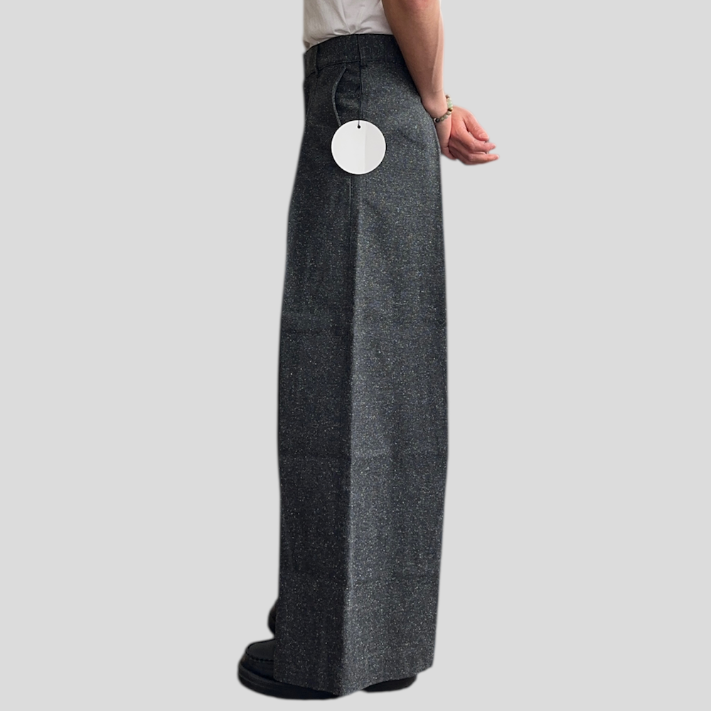 (NEW) VOAAOV 1-TUCK WIDE PANTS - GREY