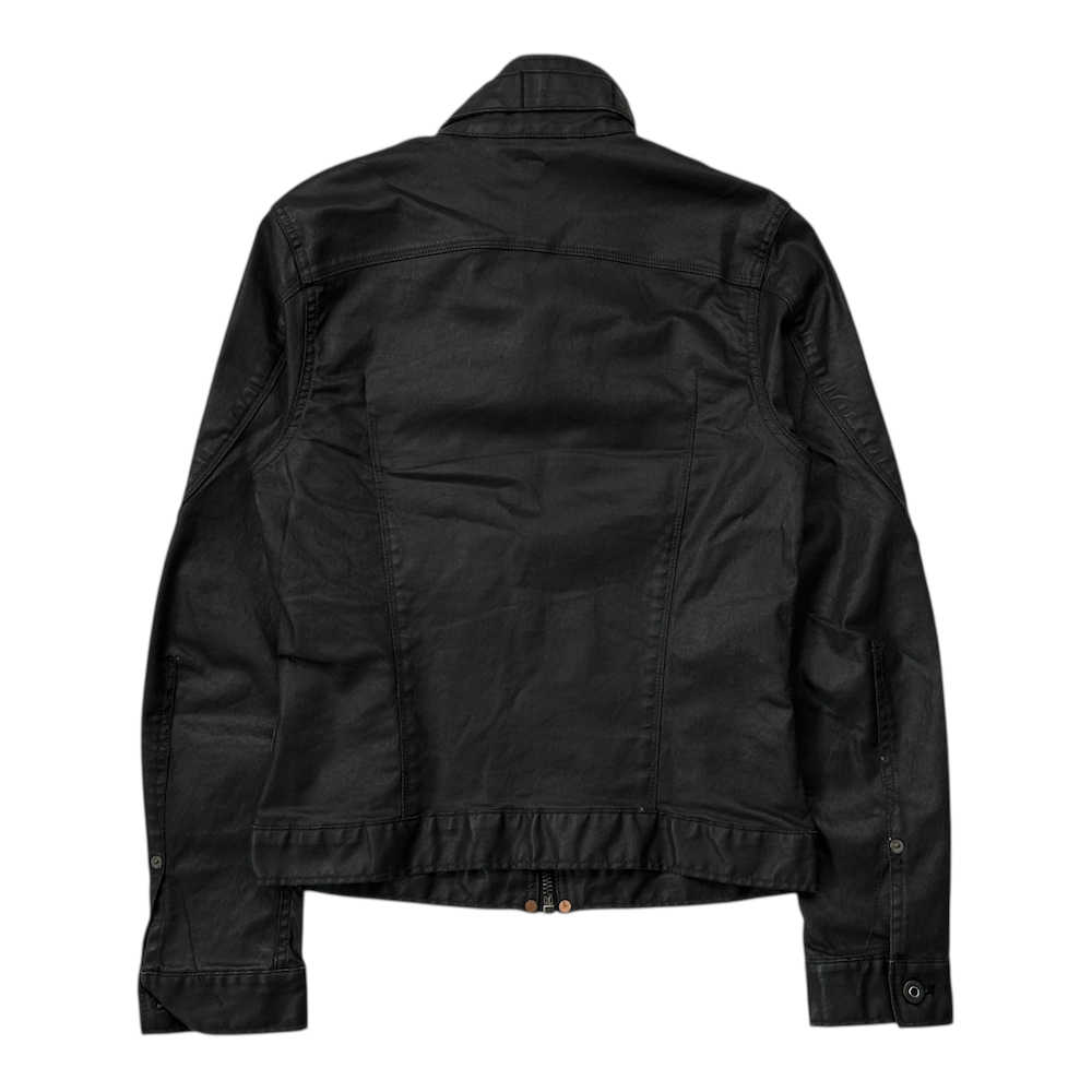 G-STAR RAW WAXED DENIM JACKET - BLACK