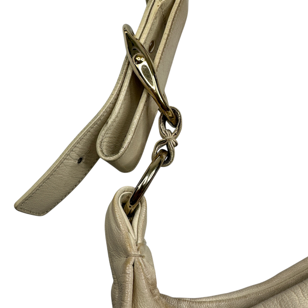 YVES SAINT LAURENT RIVE GAUCHE NAJA BAG - CREAM