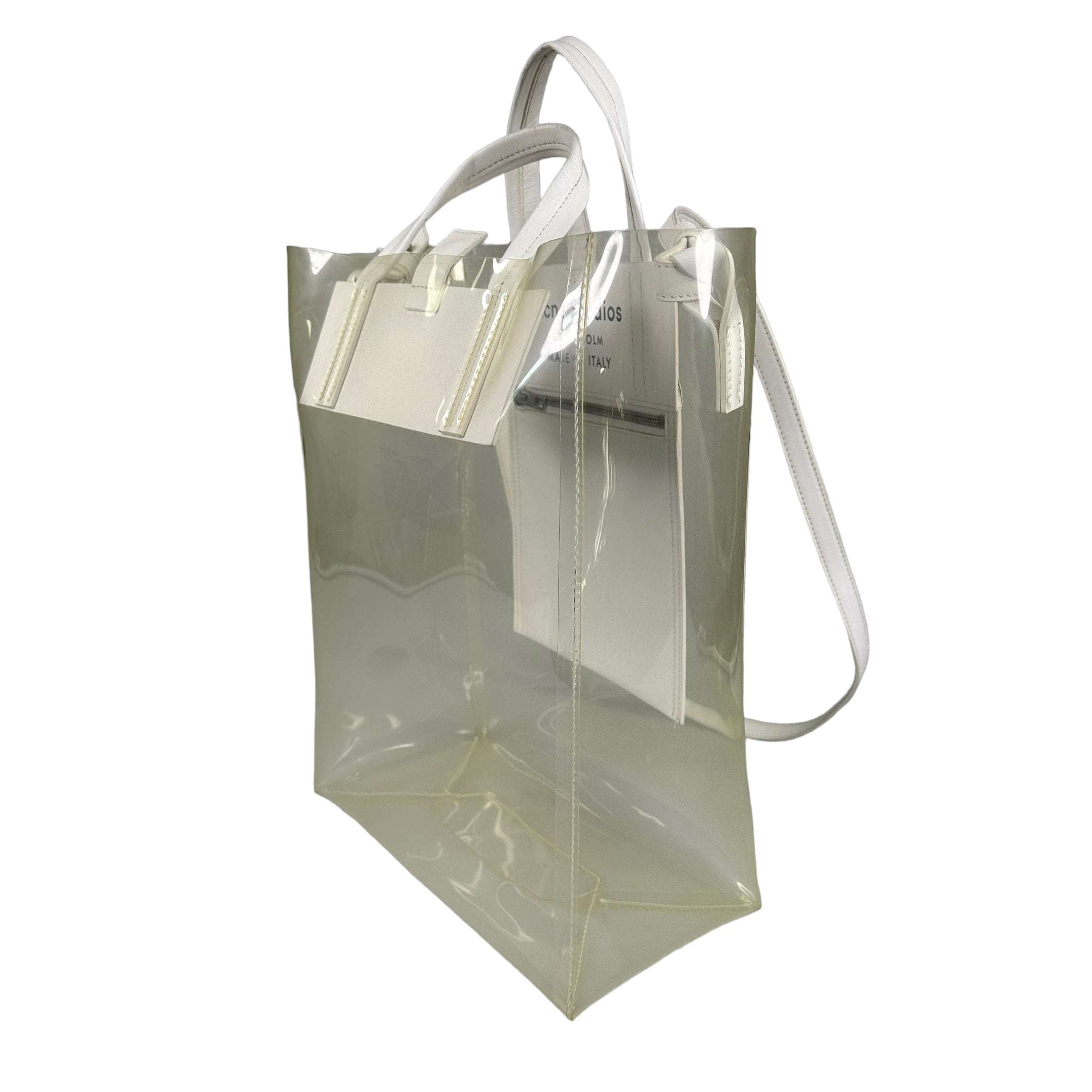 ACNE STUDIOS CLEAR PAPERY TOTE BAG W/STRAP