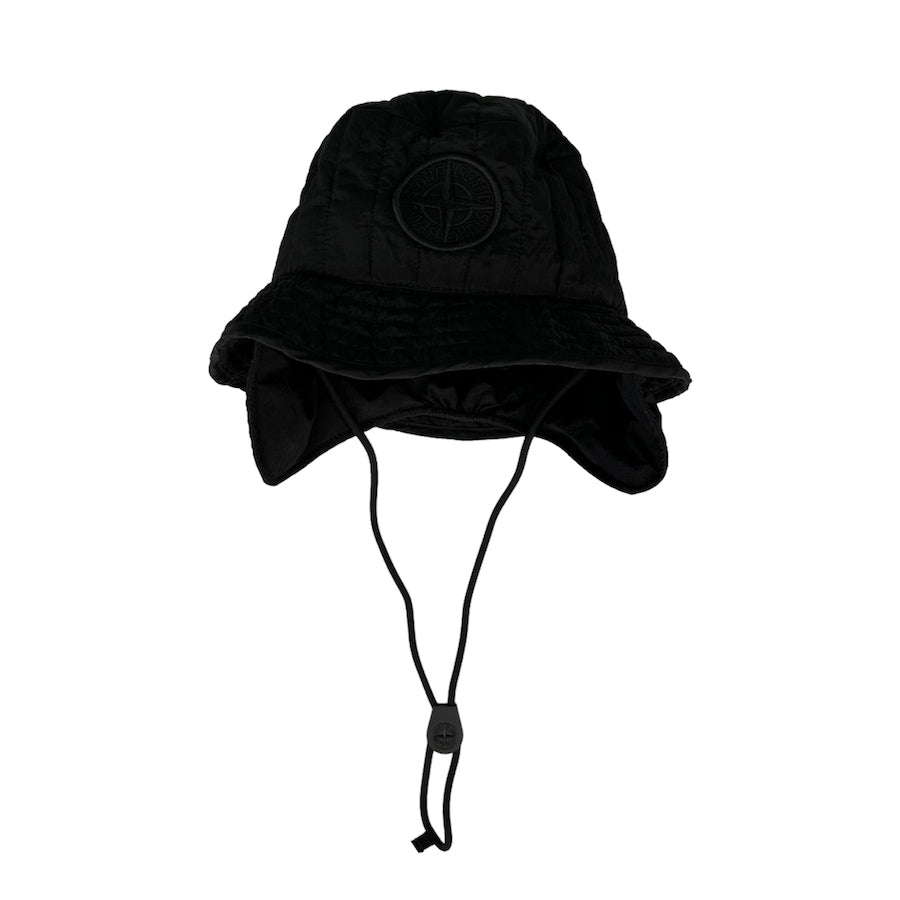 STONE ISLAND QUILTED BUCKET HAT W/DRAWSTRING