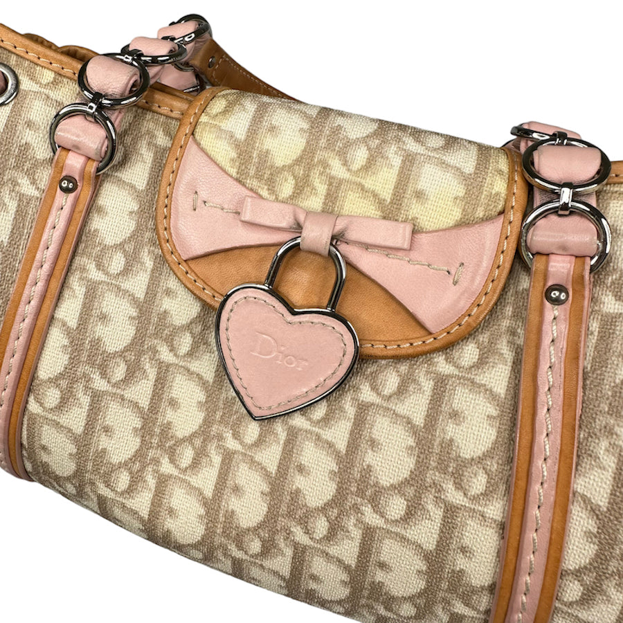 DIOR ROMANTIQUE MONOGRAM PINK/BEIGE HANDBAG