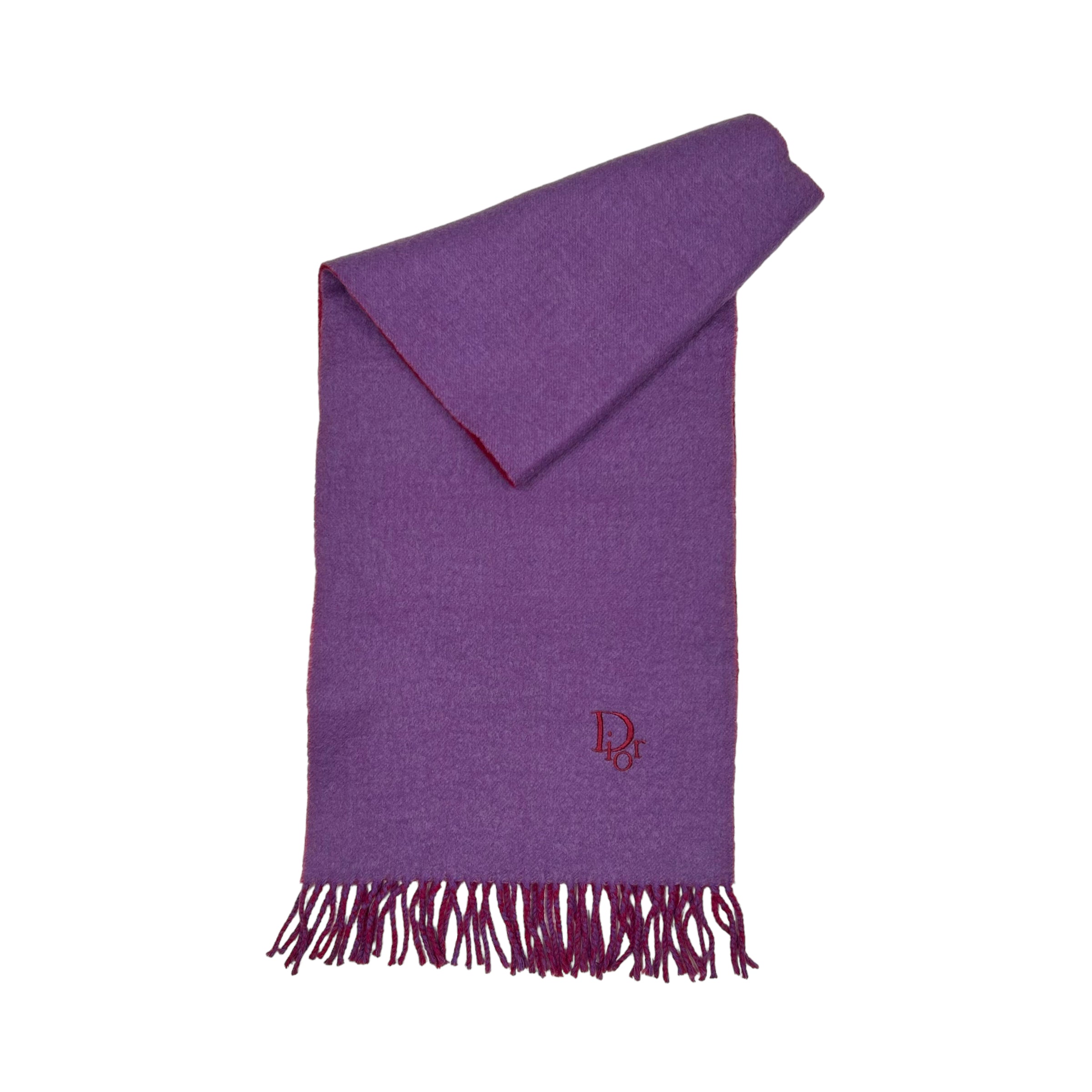 DIOR CLASSIC LOGO SCARF - TWO TONE PURPLE