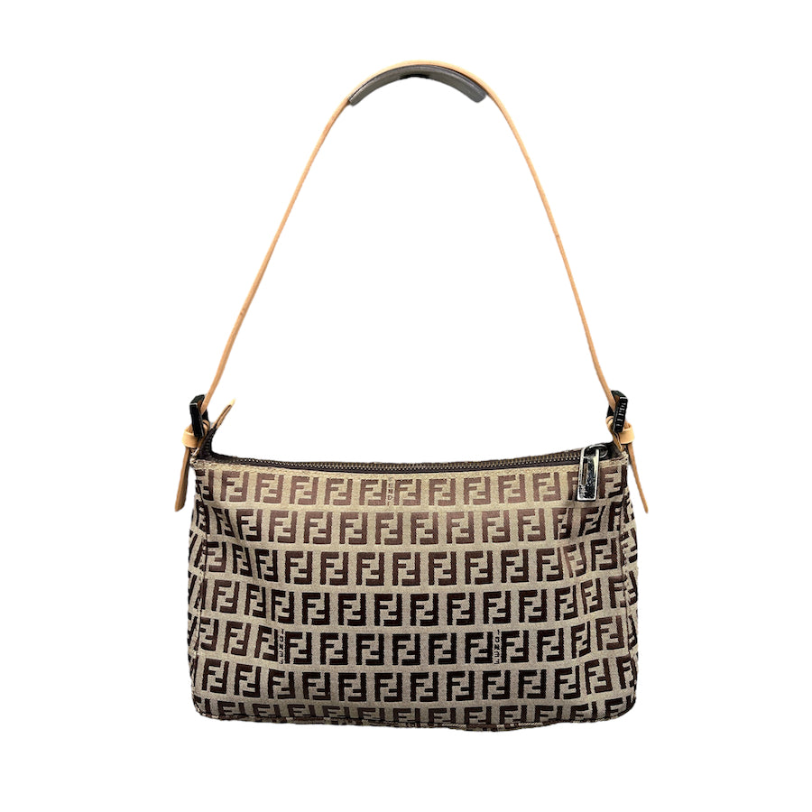 FENDI ZUCCHINO SHOULDER BAG - BEIGE/BROWN