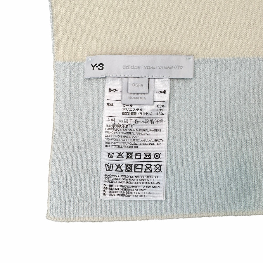 ADIDAS Y3 YOHJI YAMAMOTO BABY BLUE/WHITE SCARF