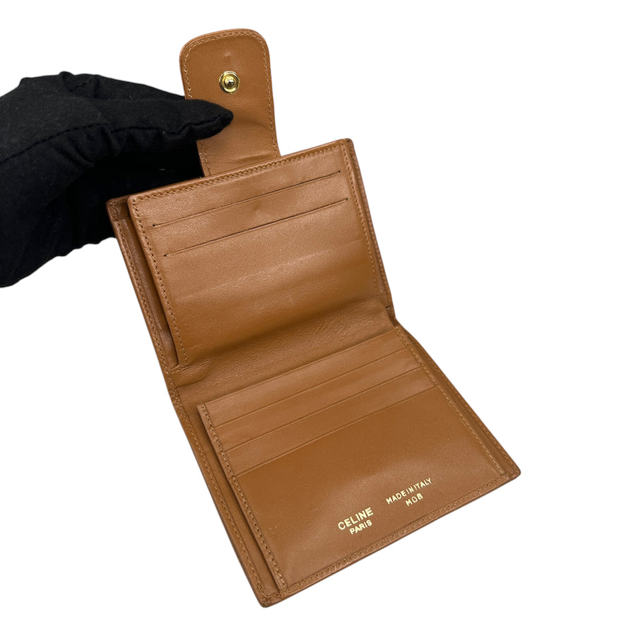 CELINE MACADAM CANVAS KISSLOCK WALLET