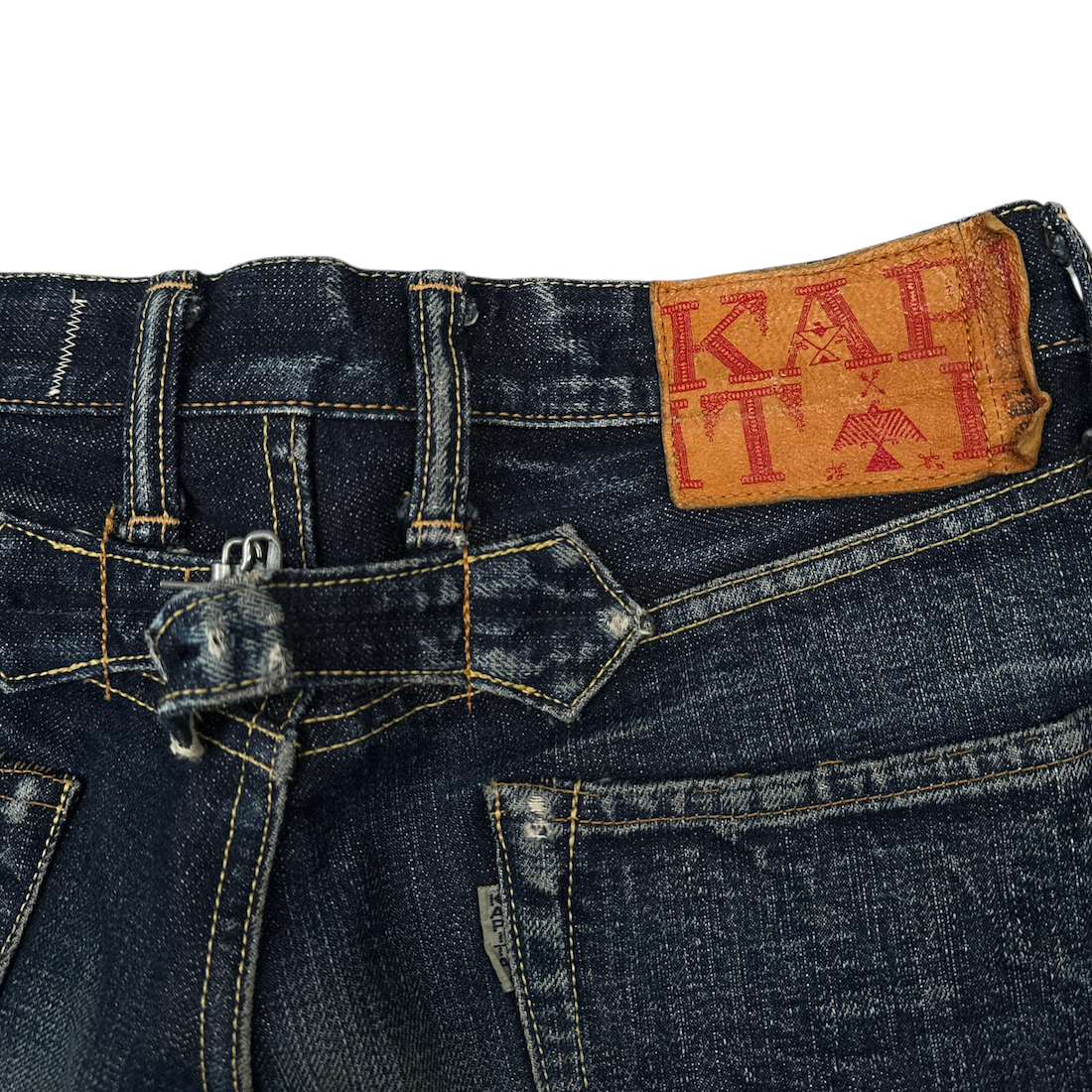 (29) KAPITAL BACK CINCH SELVEDGE DENIM