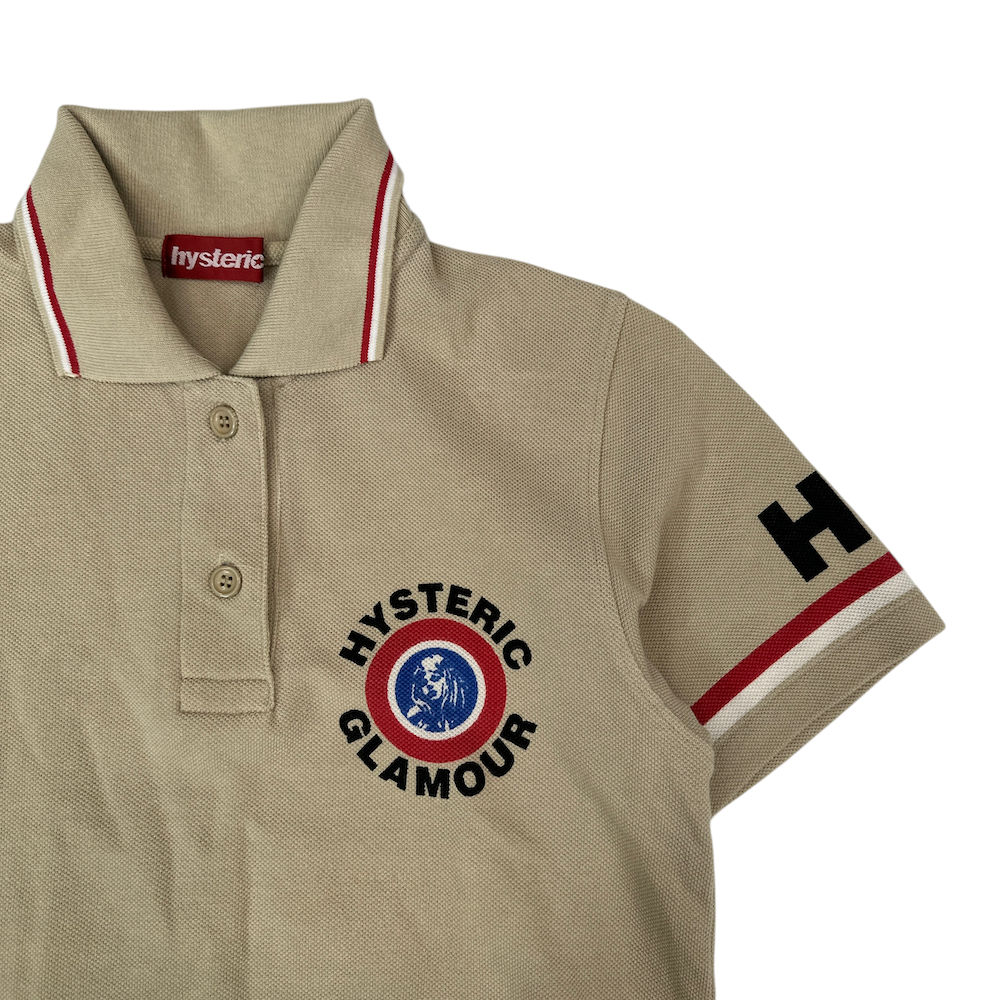 HYSTERIC GLAMOUR POLO SHIRT - BEIGE – Top Floor Gallery