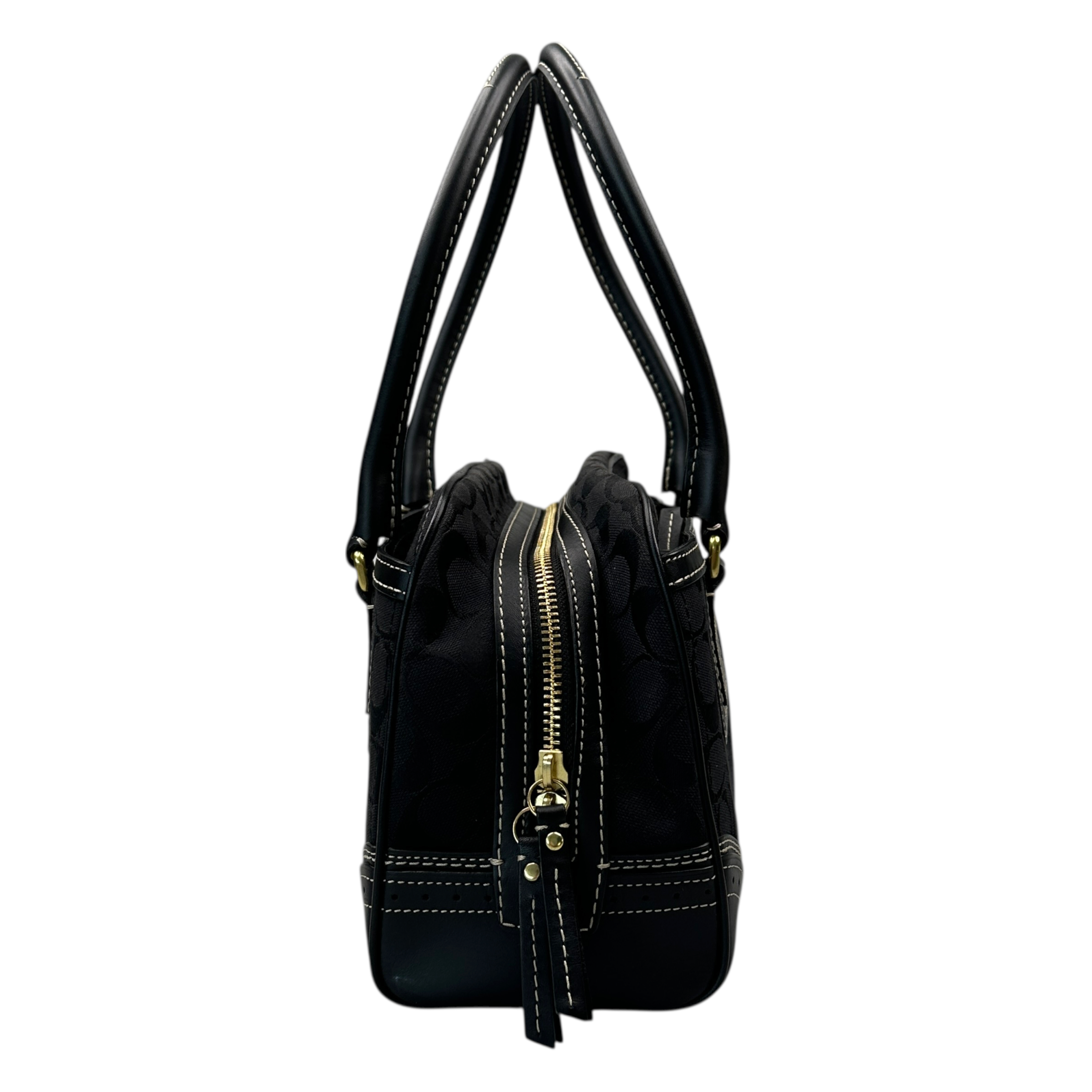 COACH SIGNATURE CANVAS MINI BOSTON BAG