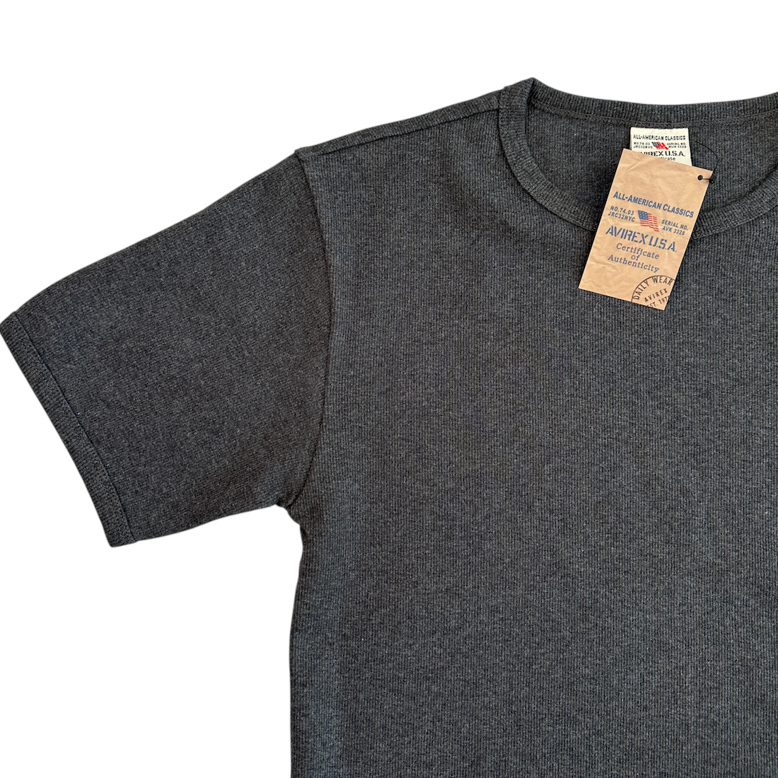 (NEW) AVIREX EVERY DAY T-SHIRT - CHARCOAL