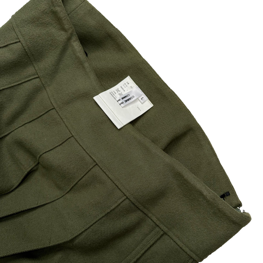 COMME DES GARCONS ARMY GREEN SKIRT