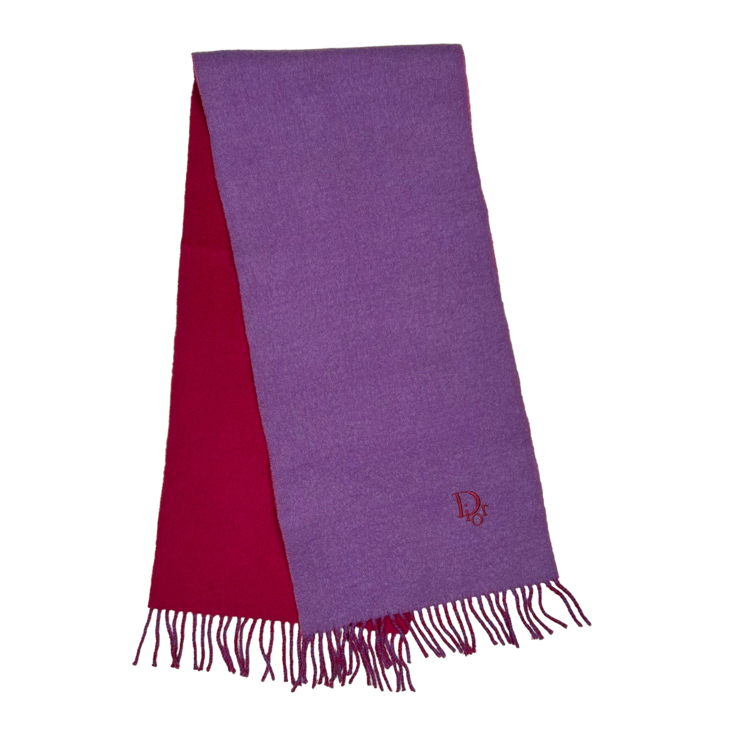 DIOR CLASSIC LOGO SCARF - TWO TONE PURPLE