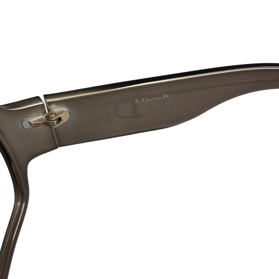 DIOR BROWN HEART SPELLOUT SUNGLASSES