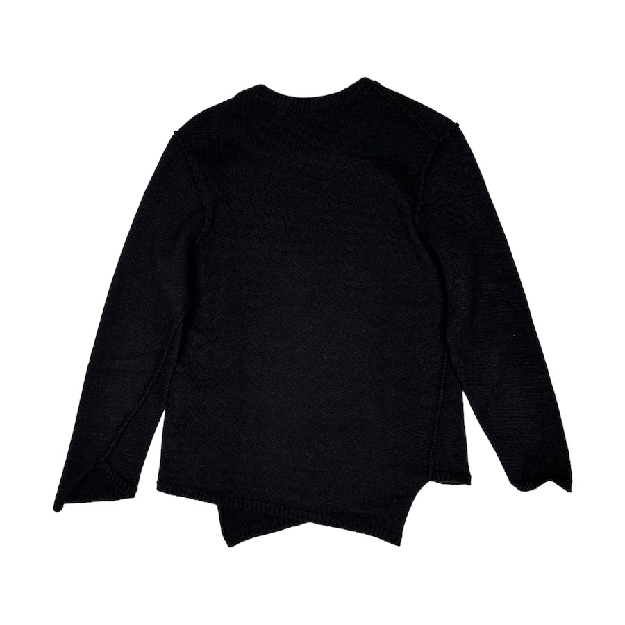 COMME DES GARCONS SHIRT ASYMMETRICAL KNIT - BLACK