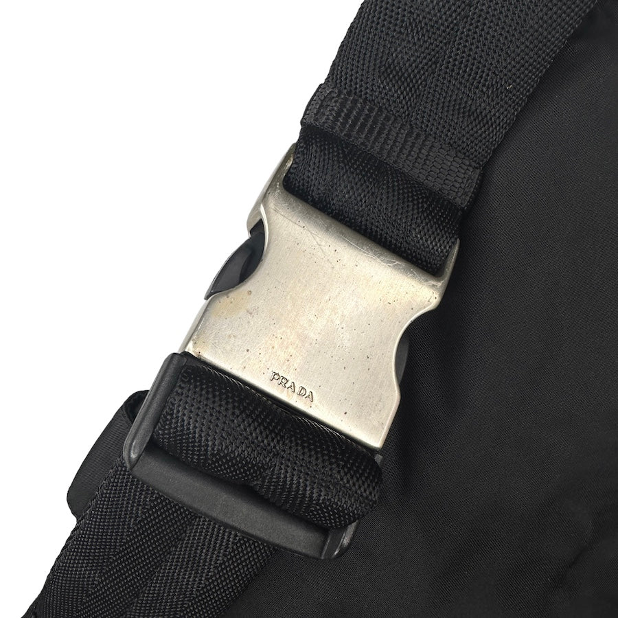 PRADA BLACK NYLON UTILITY BELT BAG