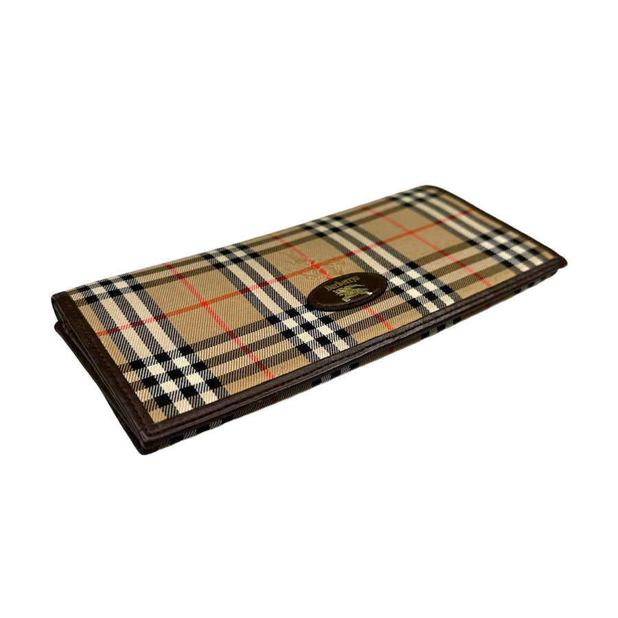 BURBERRY NOVA CHECK CANVAS LONG WALLET