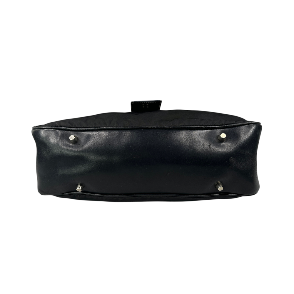 PRADA NYLON MOON SHOULDER BAG - BLACK