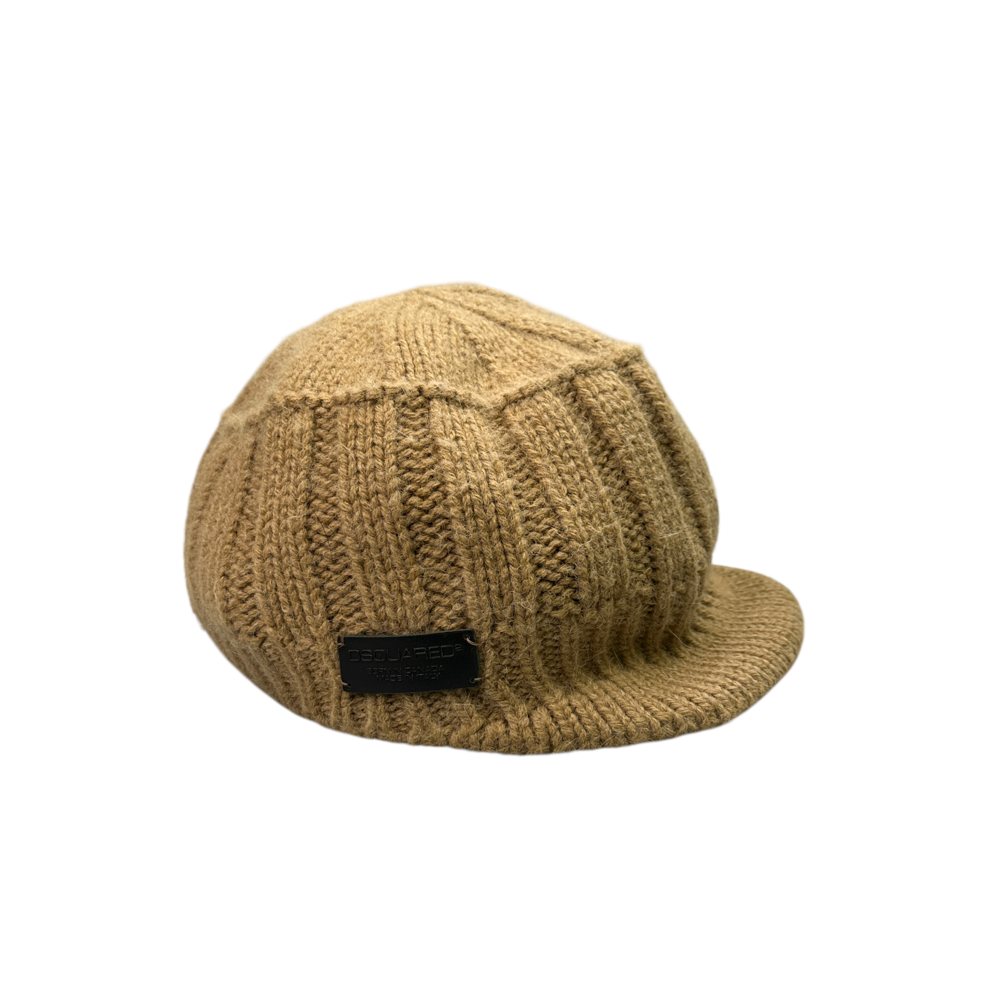 (L) DSQUARED WOOL BRIM BEANIE - BEIGE
