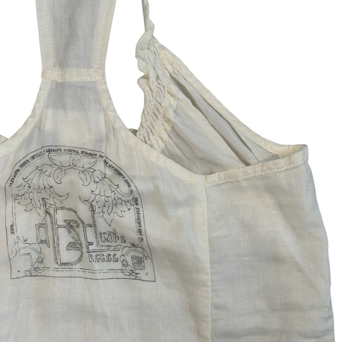 (S) DIESEL SHIRRING & FLOUNCE DETAIL CAMI DRESS - WHITE