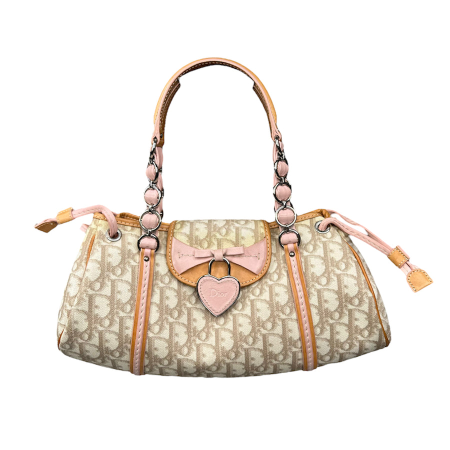 DIOR ROMANTIQUE MONOGRAM PINK/BEIGE HANDBAG