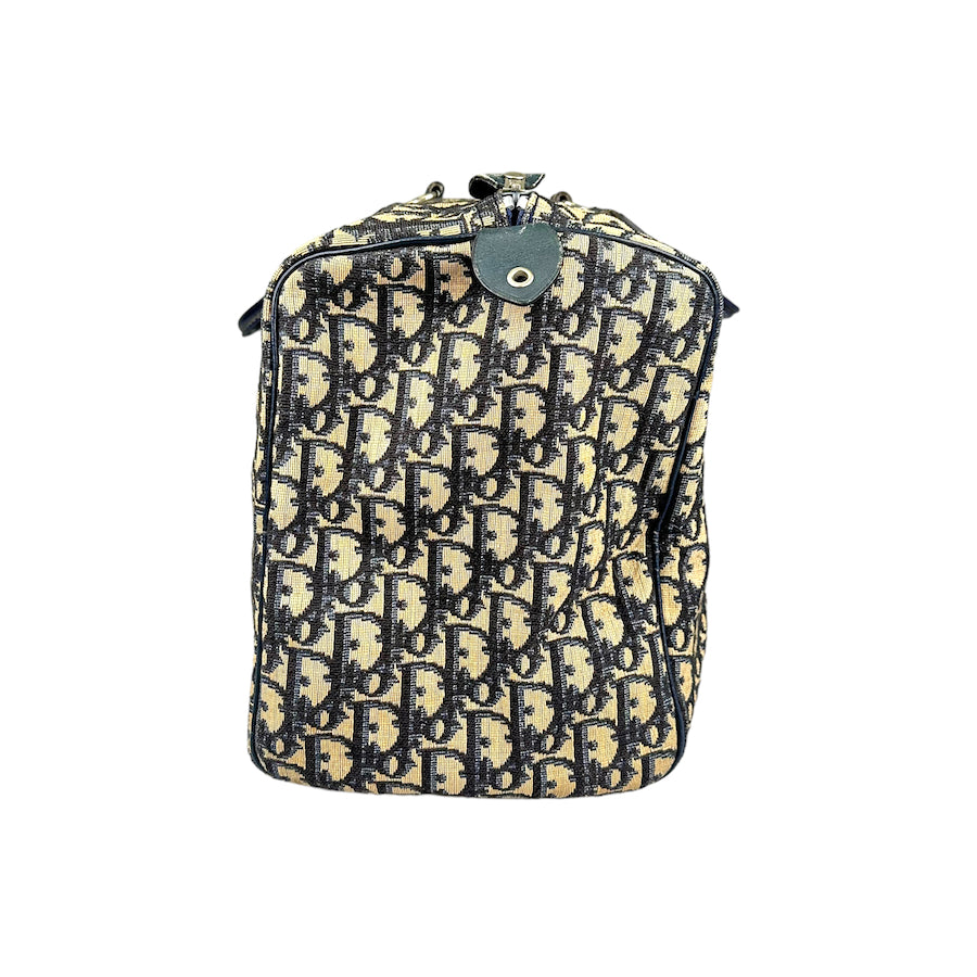 DIOR MONOGRAM CANVAS VINTAGE BOSTON DUFFLE BAG - CLASSIC 8102-E