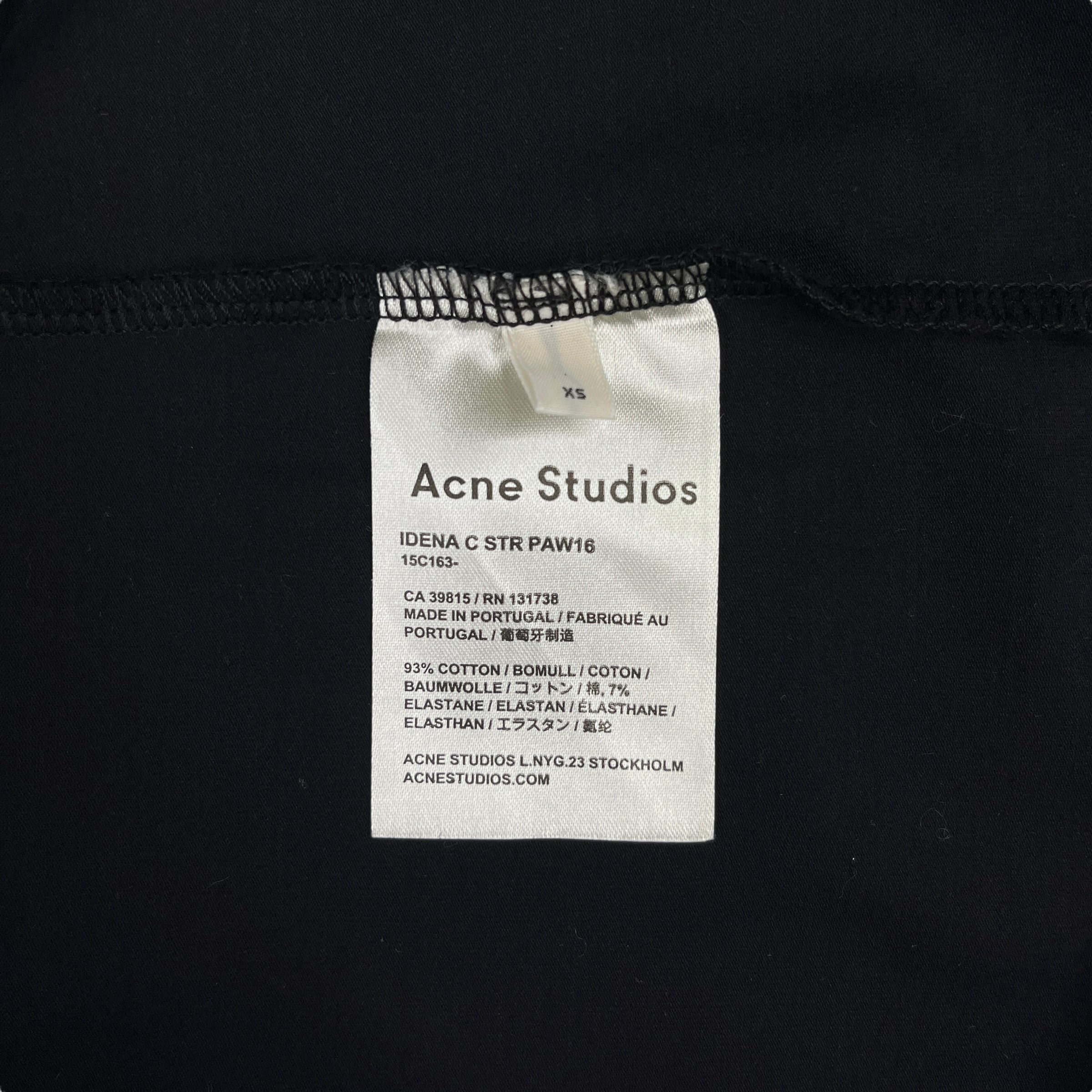 ACNE STUDIOS 3/4 IDENA FITTED TOP