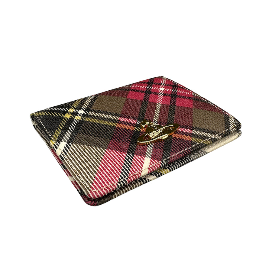 VIVIENNE WESTWOOD PLAID BI-FOLD CARD HOLDER