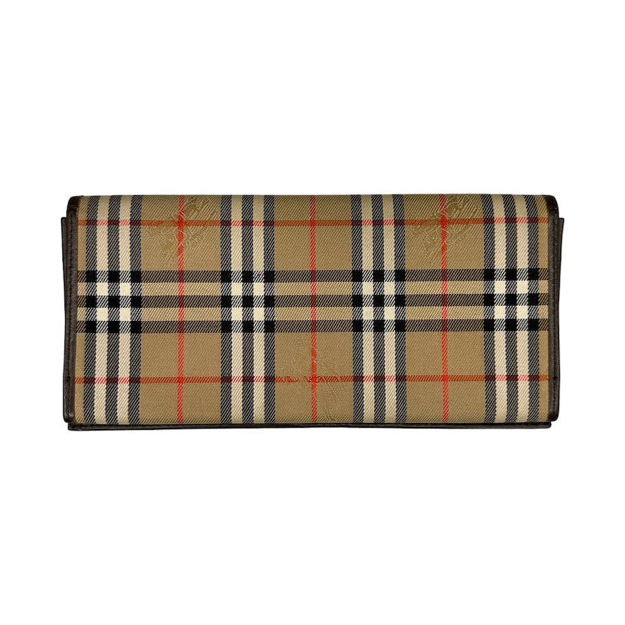 BURBERRY NOVA CHECK CANVAS LONG WALLET