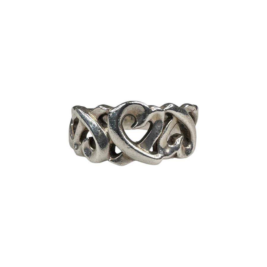 TIFFANY & CO LOVING HEART BAND RING - 925 SILVER