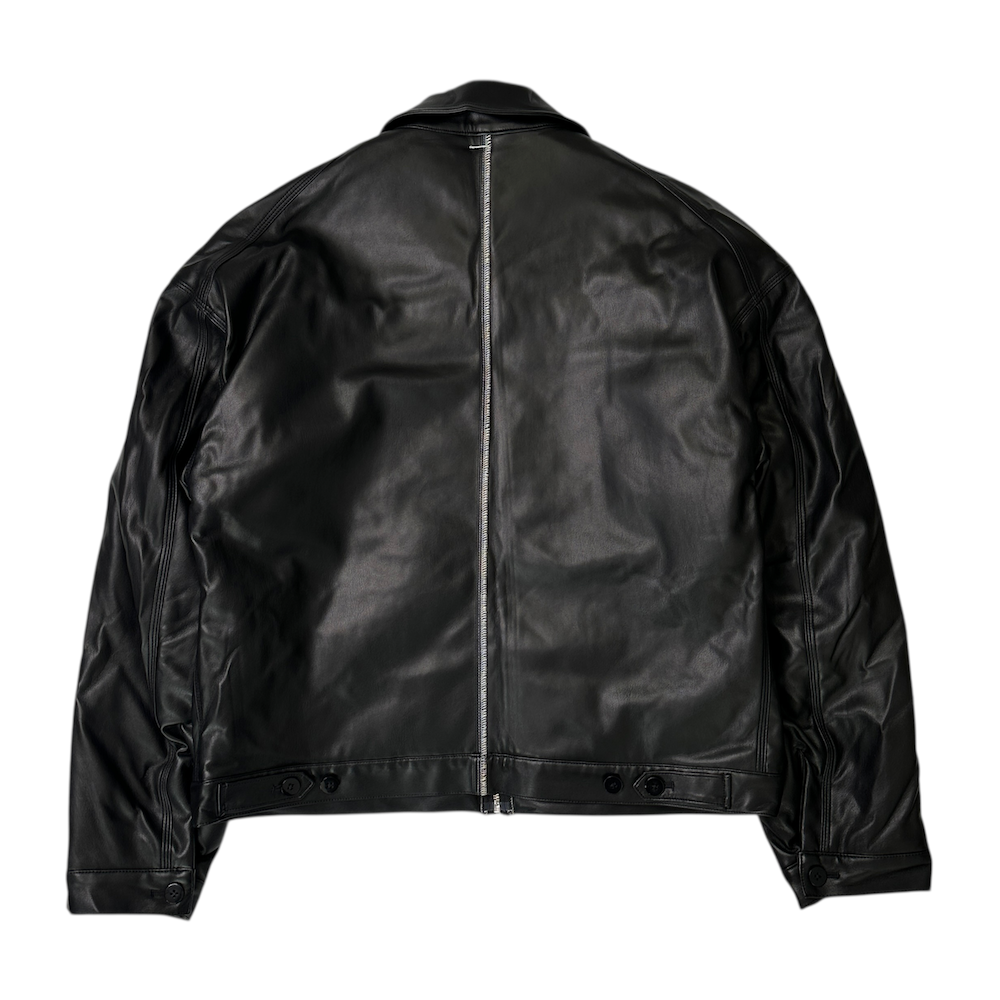 SHINYA KOZUKA X DICKIES FAUX LEATHER TRUCKER JACKET