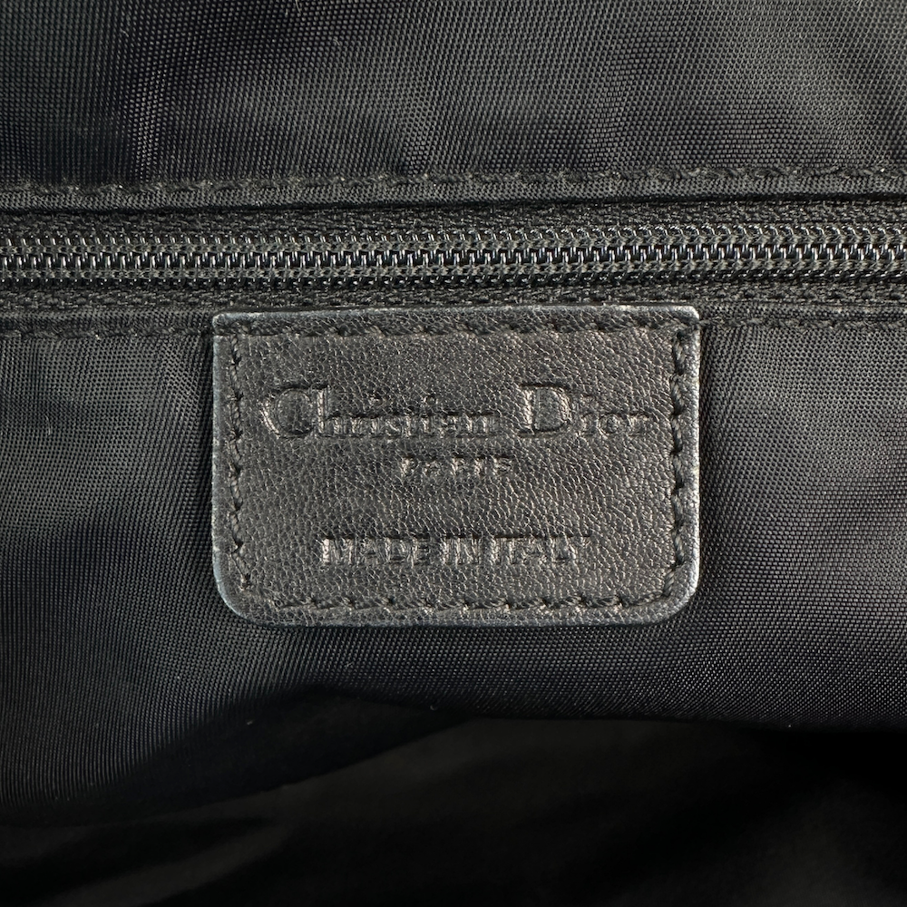 DIOR 2007 MONOGRAM SHOULDER BAG - BLACK