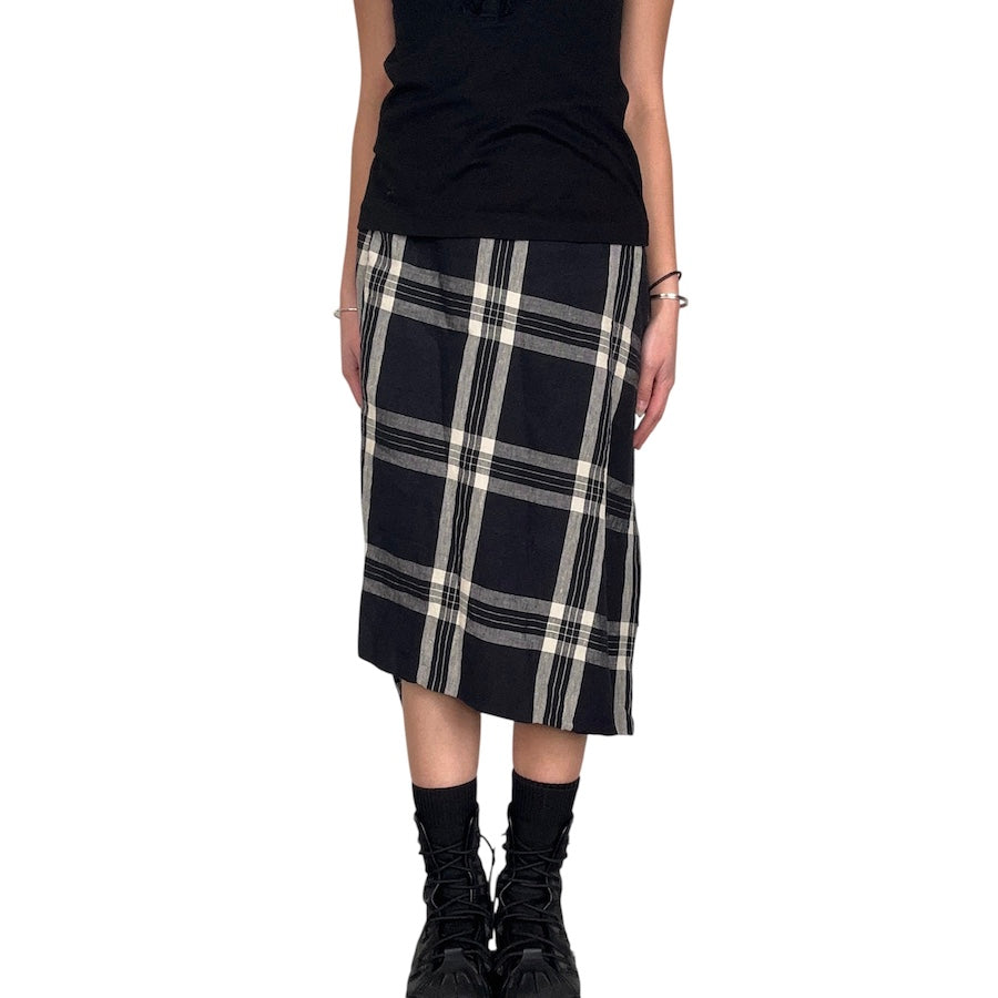 VIVIENNE WESTWOOD ASYMMETRICAL PLAID SKIRT
