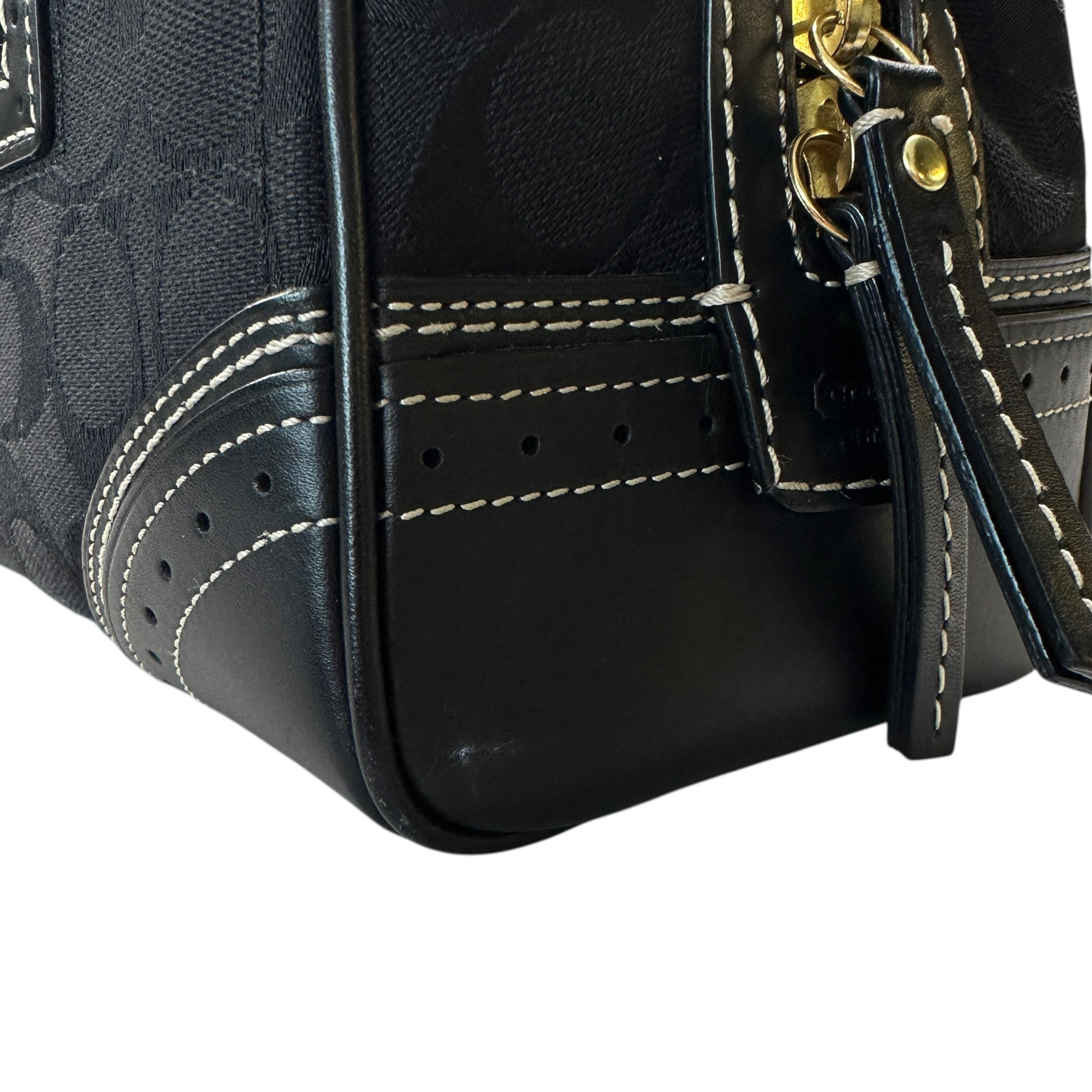 COACH SIGNATURE CANVAS MINI BOSTON BAG