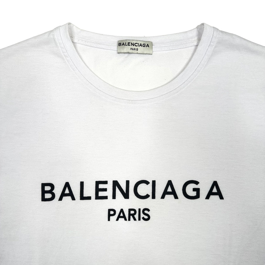 BALENCIAGA PARIS SPELLOUT TEE - WHITE