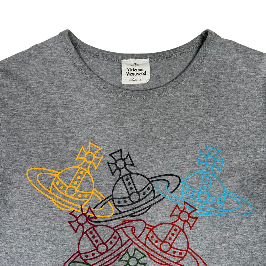 VIVIENNE WESTWOOD MULTI-ORB TEE - GREY