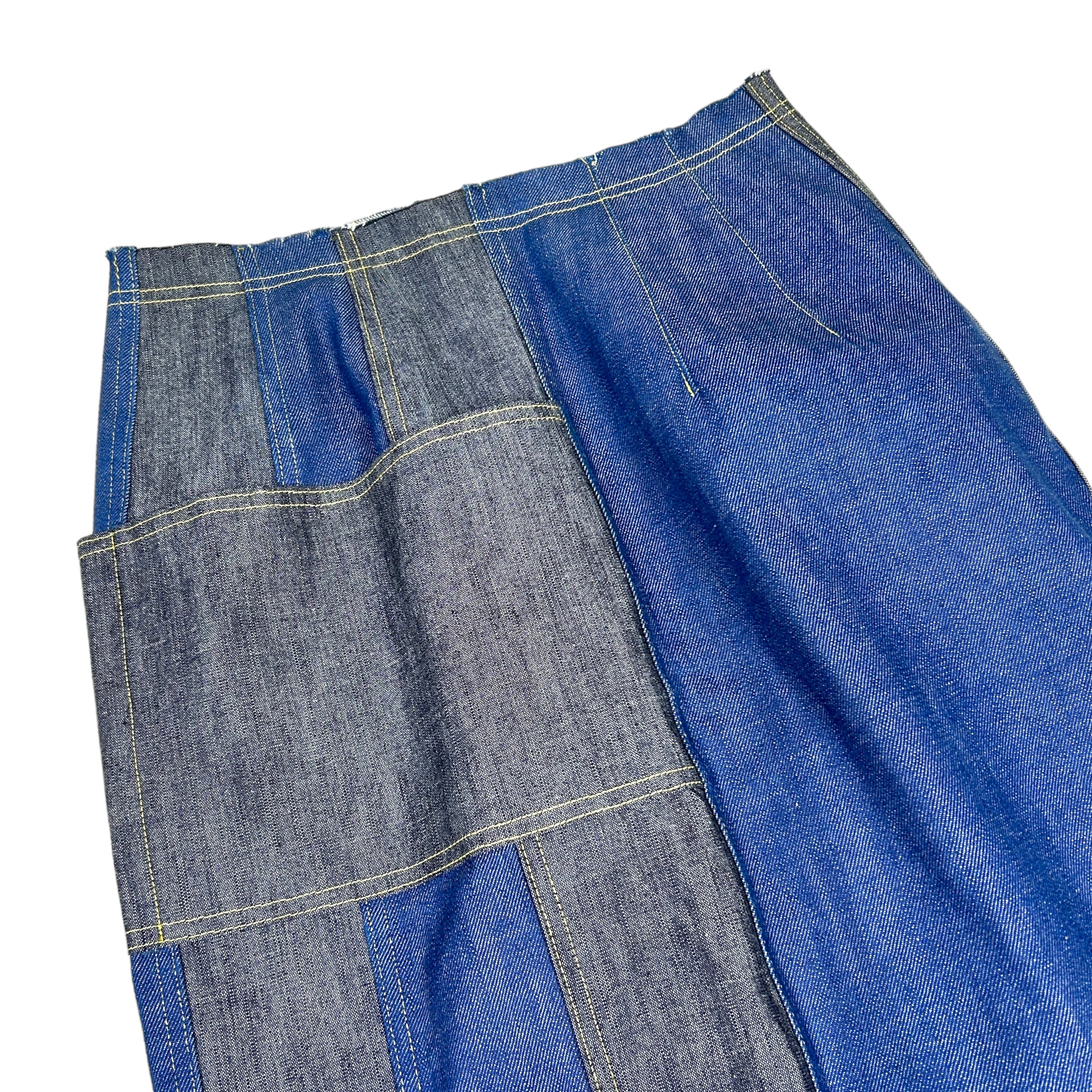 KAPITAL MOTTANAI DENIM SKIRT