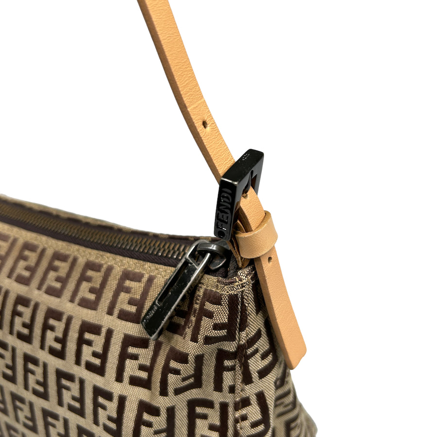 FENDI ZUCCHINO SHOULDER BAG - BEIGE/BROWN