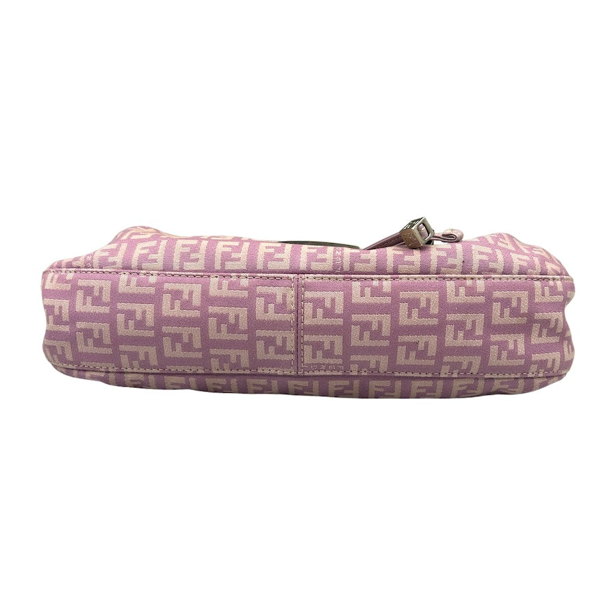 FENDI MONOGRAM CANVAS SHOULDER BAG - PURPLE