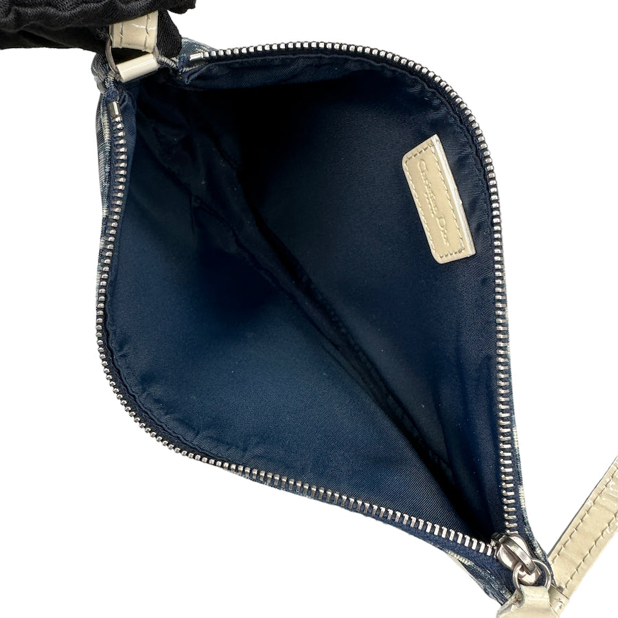 DIOR COATED CANVAS TROTTER MONOGRAM SADDLE BAG