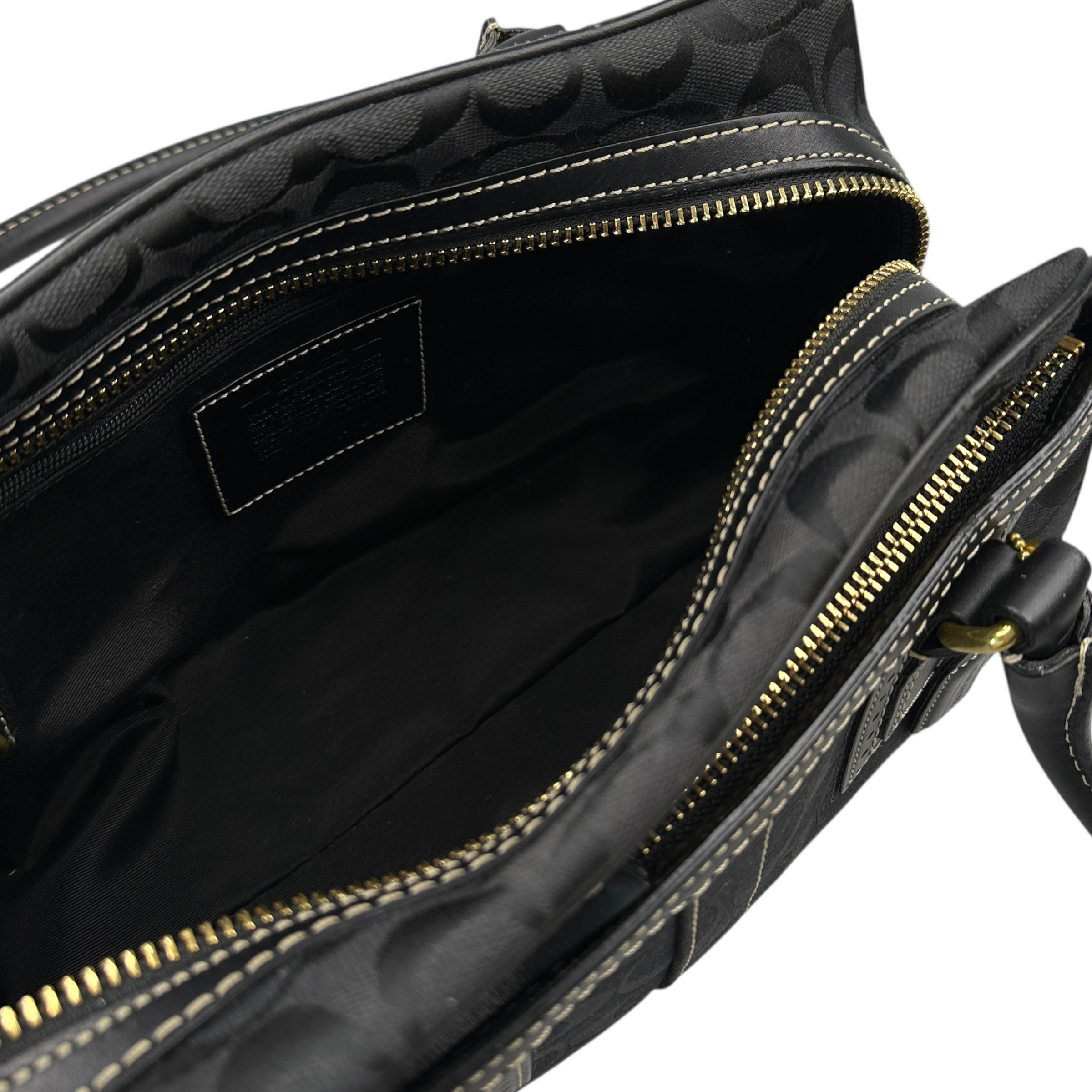 COACH SIGNATURE CANVAS MINI BOSTON BAG