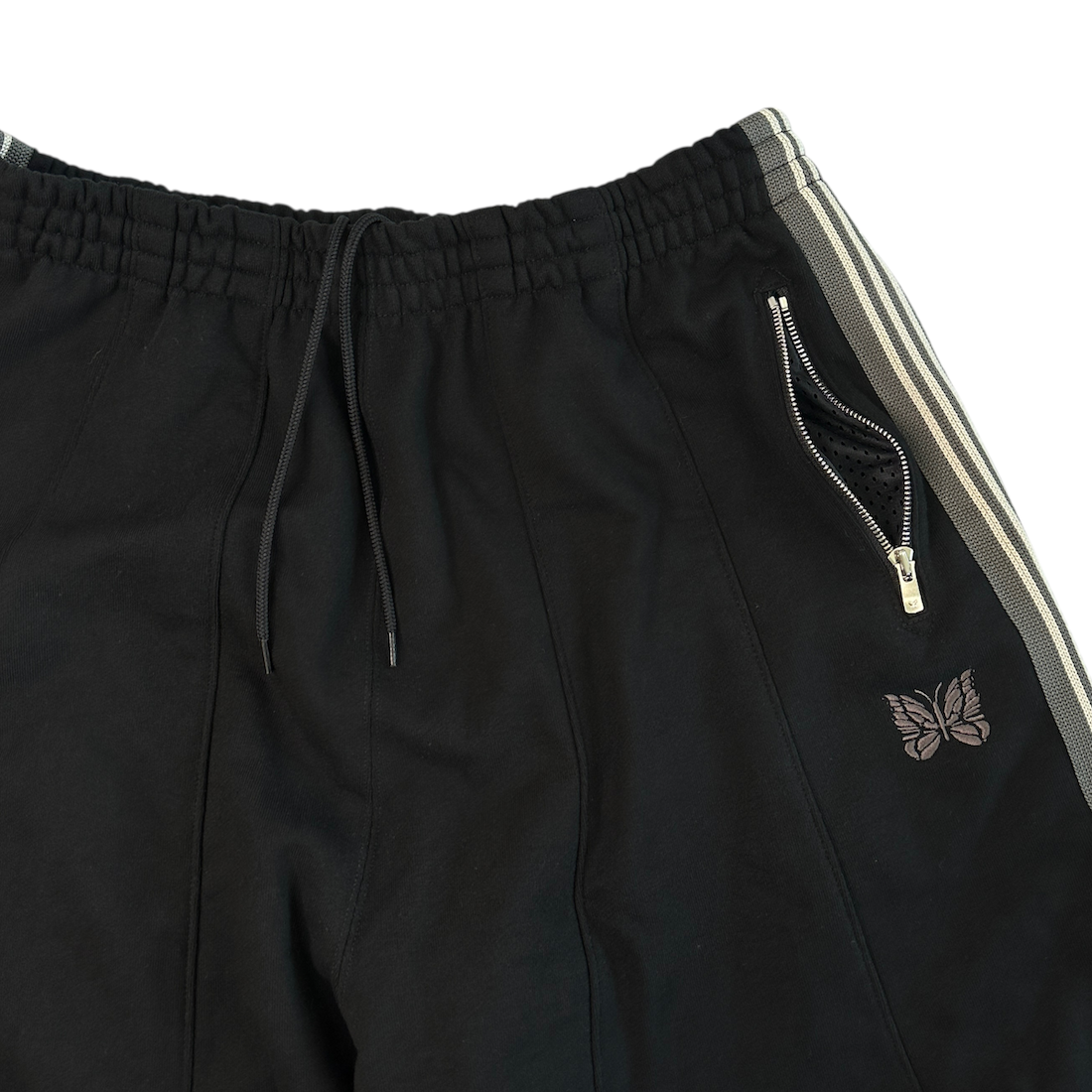 (NEW) NEEDLES H.D. COTTON JERSEY TRACK PANTS - BLACK