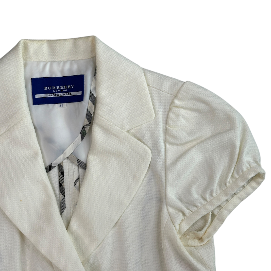 (38) BURBERRY BLUE LABEL BLAZER - WHITE