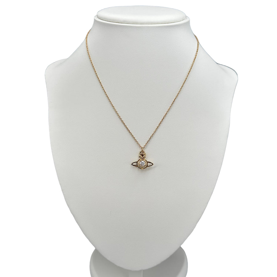 VIVIENNE WESTWOOD THIN LINES CRYSTAL NECKLACE