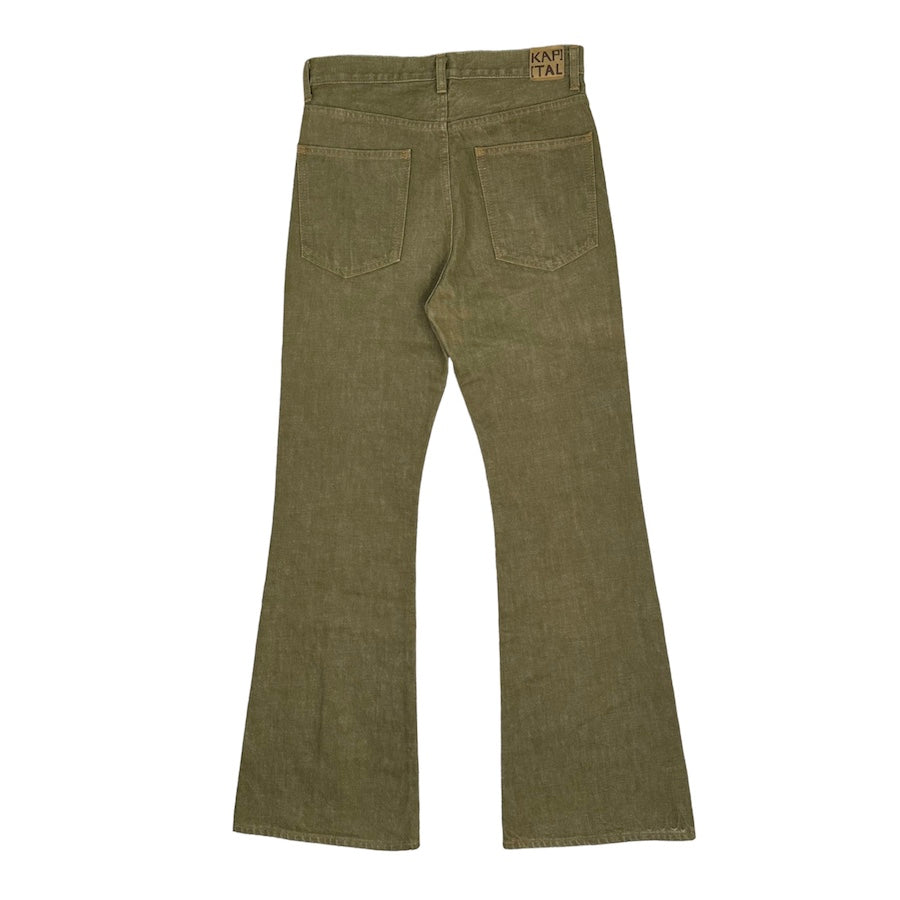 KAPITAL OKABELLBO FLARED DENIM - GREEN