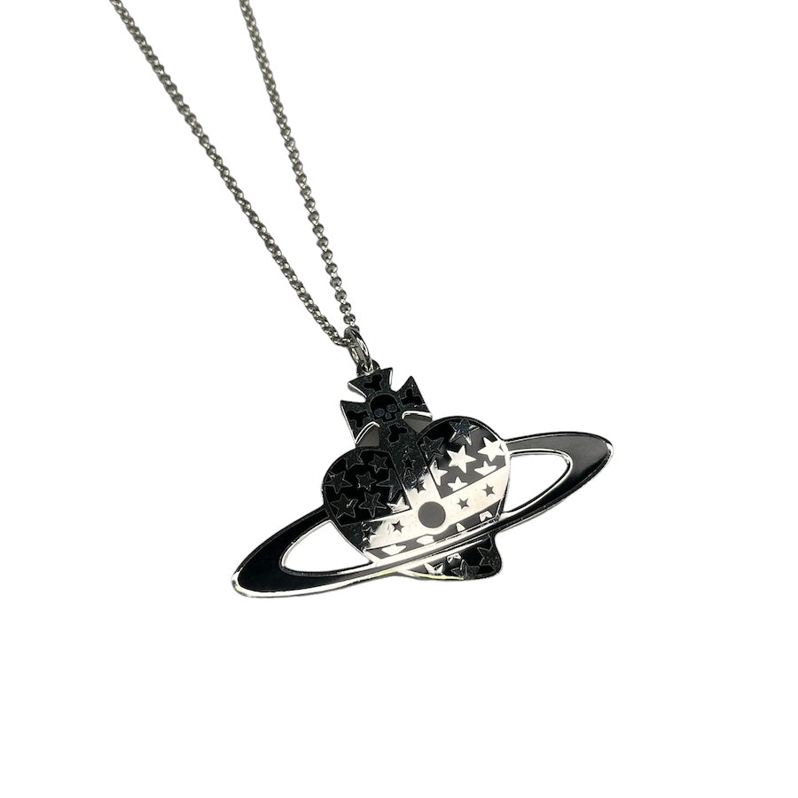 VIVIENNE WESTWOOD SKULL & HEART ORB LARGE PENDANT NECKLACE