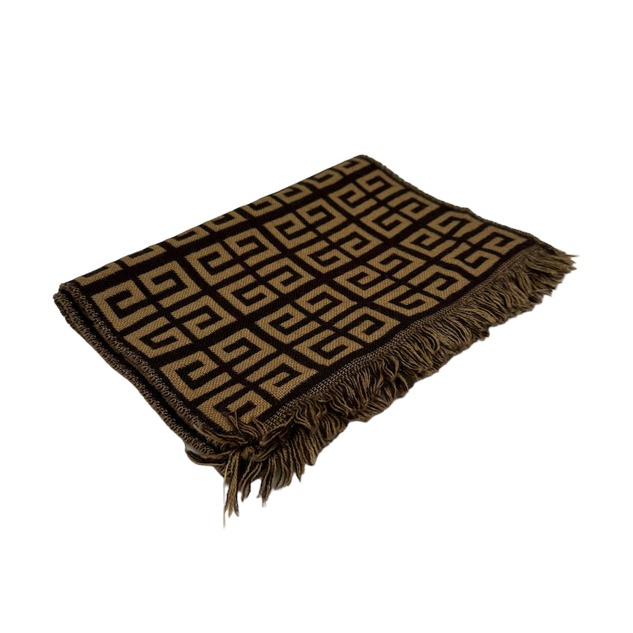 GIVENCHY LOGO MONOGRAM SCARF - BEIGE/BROWN