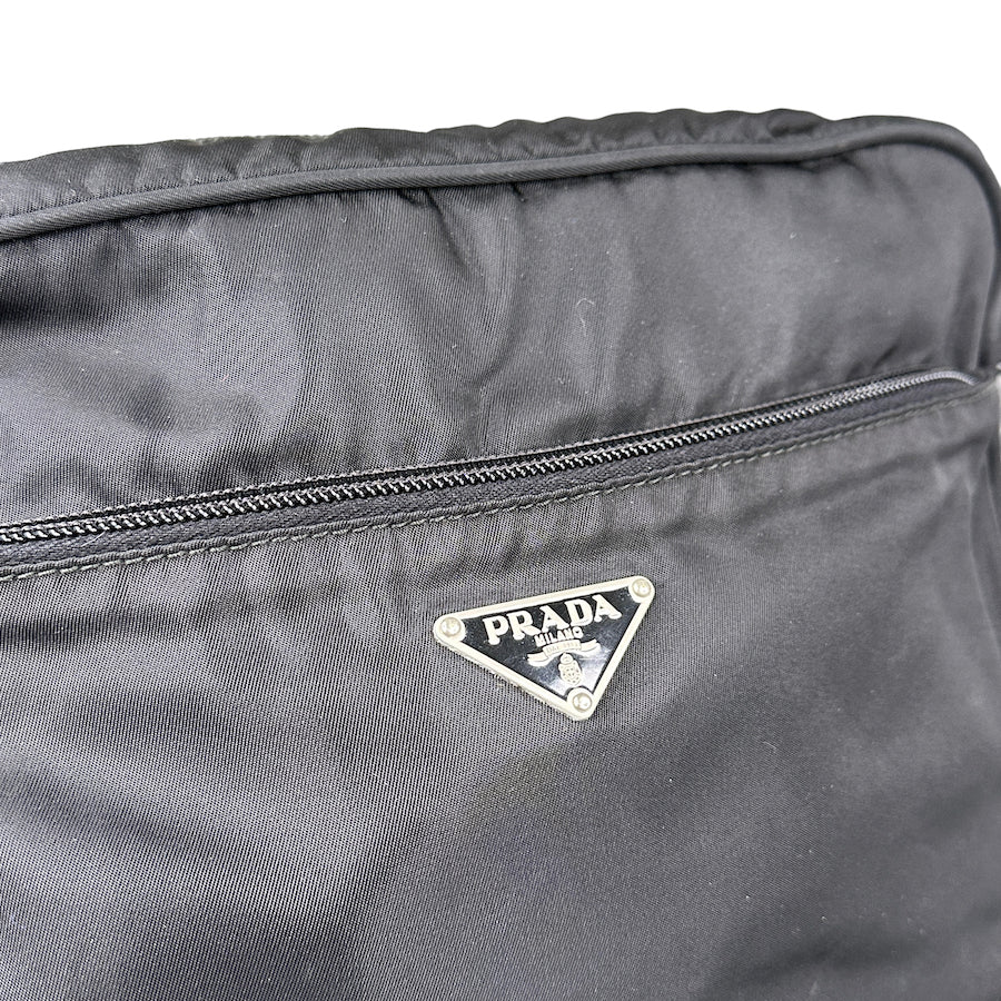 PRADA BLACK NYLON CAMERA CROSSBODY BAG